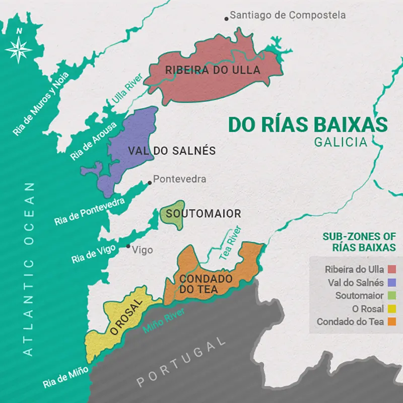 Rias Baixas Regional Map